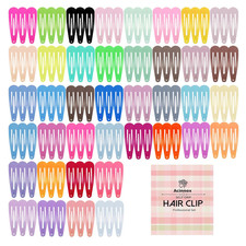 New 120 PCS Snap Hair Clips Barrettes 2 Inch Candy Colors Fast Shipping