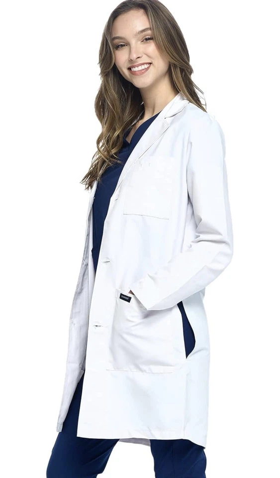 Dagacci Medical Uniform 35" Unisex Lab Coat White L - Image 2 of 4