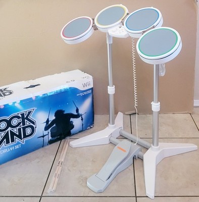Nintendo Wii Harmonix Rock Band Drum Set Kit 19092 COMPLETE Open Box New See Dsc