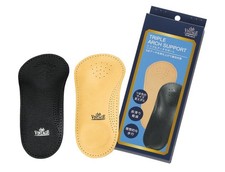 CV COMFORT GENUINE SHEEP Insole with Triple Arch Support, Beige, Sizes S-M