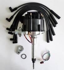 Chevy 235 216 194 Inline 6 Straight 6 Hei Distributor Black Spark Plug Wires