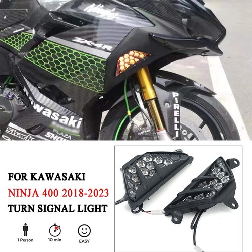Side Bullet Indicator LED Turn Signal Lights For Kawasaki ZX6R ZX6R