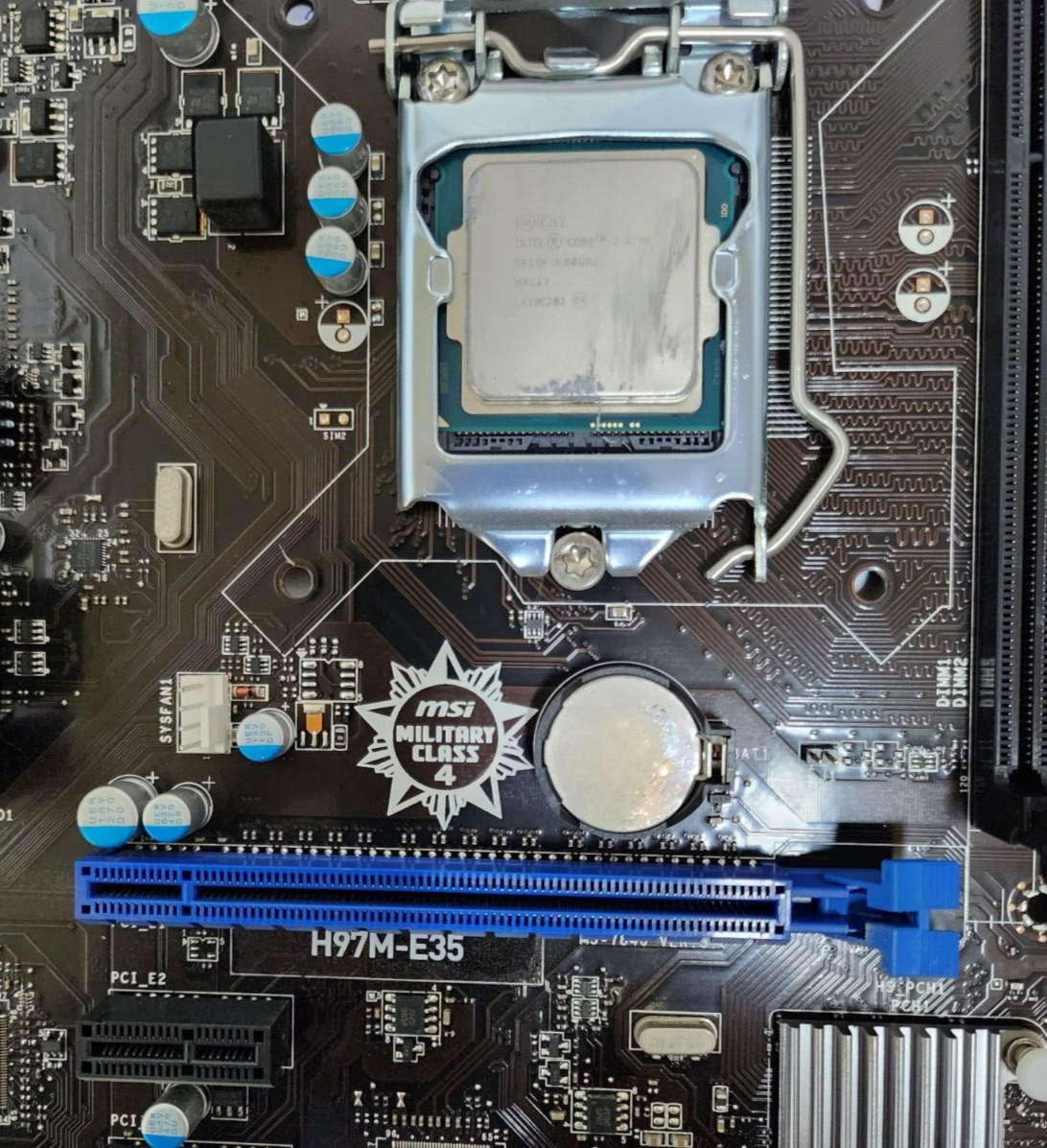 MSI H97M-E35 LGA1150 Desktop mATX Motherboard with SR1QF i7-4790