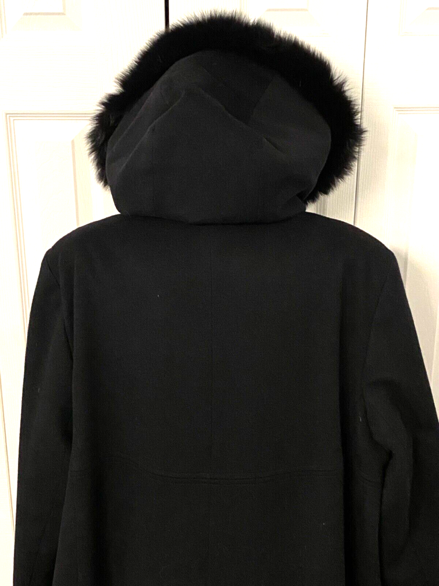 FLEURETTE Loro Piana ITALY Wool Coat Women 24 Double Breasted FOX