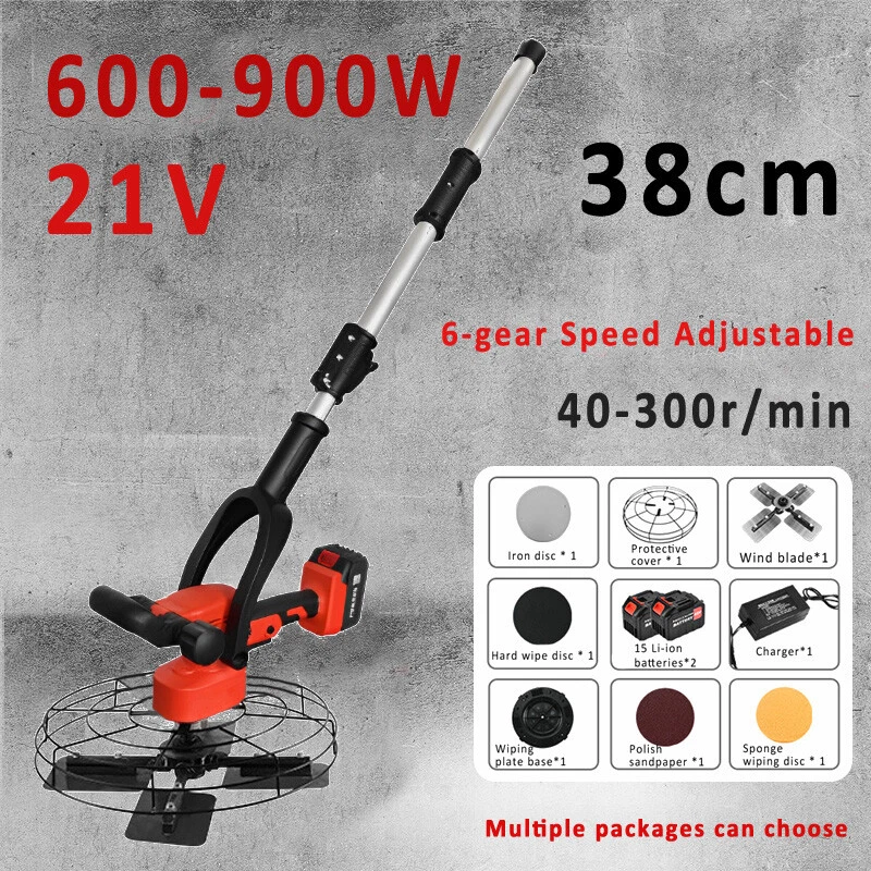 21V Cement Trowel Concrete Floor Electric Sander Floor Trowel Calender Grinding - Image 2 of 4