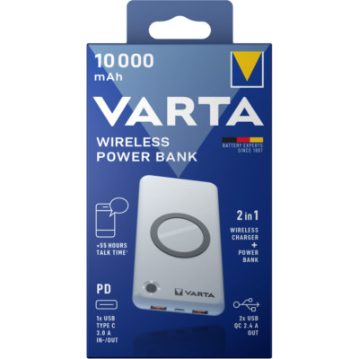VARTA Wireless Power Bank 10000mAh Box Powerbank kabellos Laden Batterie Reisen