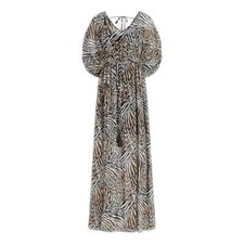 Express Rachel Zoe Animal Print Tie Waist Maxi Dress M *Animal* MSRP $168 NWT!