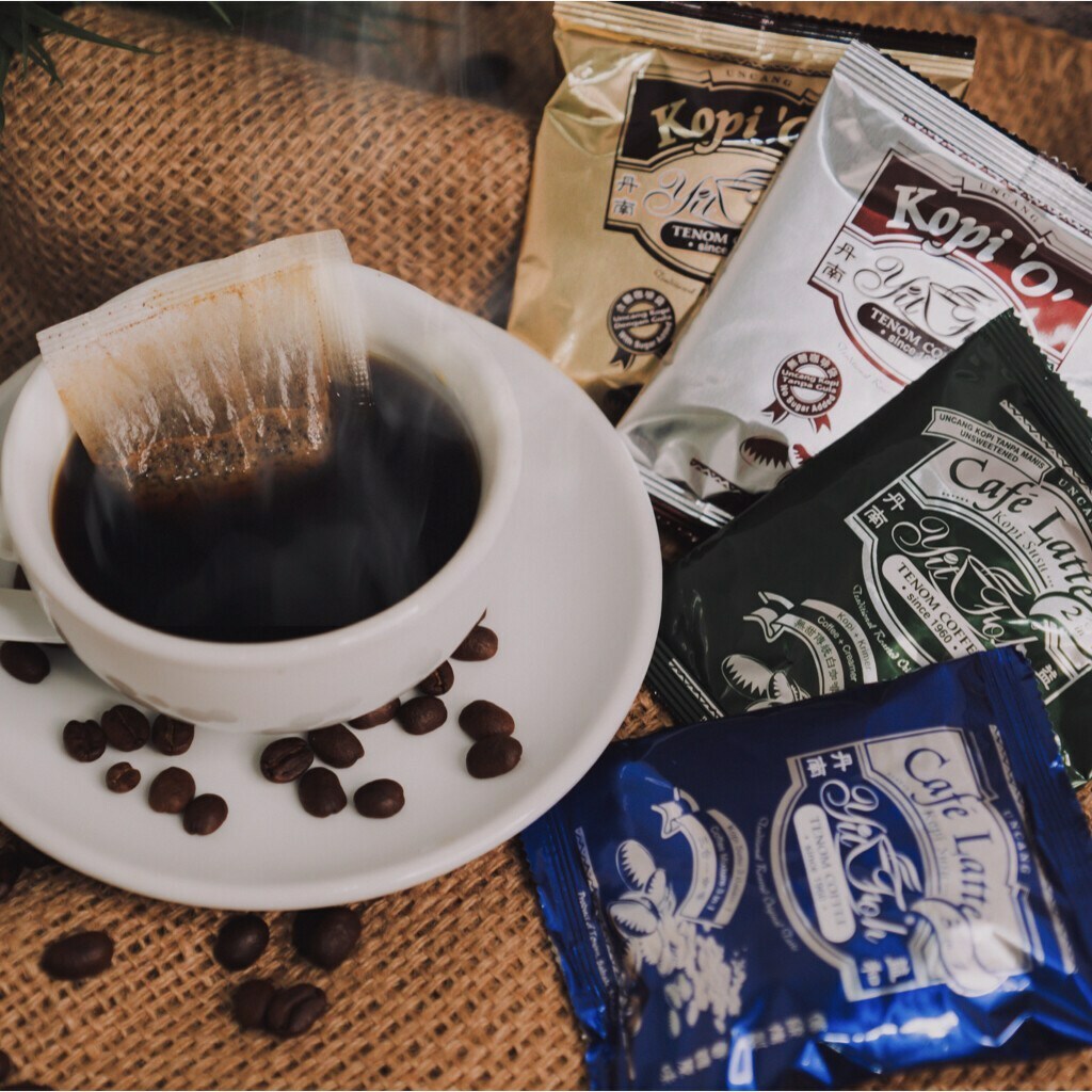 Black Coffee Instant Tenom With Creamer + Sugar (10 sachets