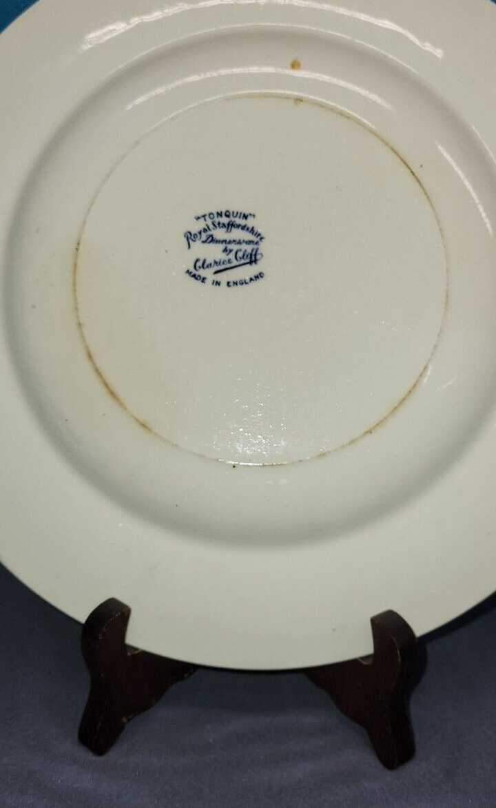 Vintage Clarice Cliff Dinner Plate Royal Staffordshire England