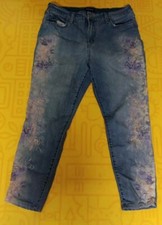 Bandolino Womans Stretch Jeans Blue with Flor...