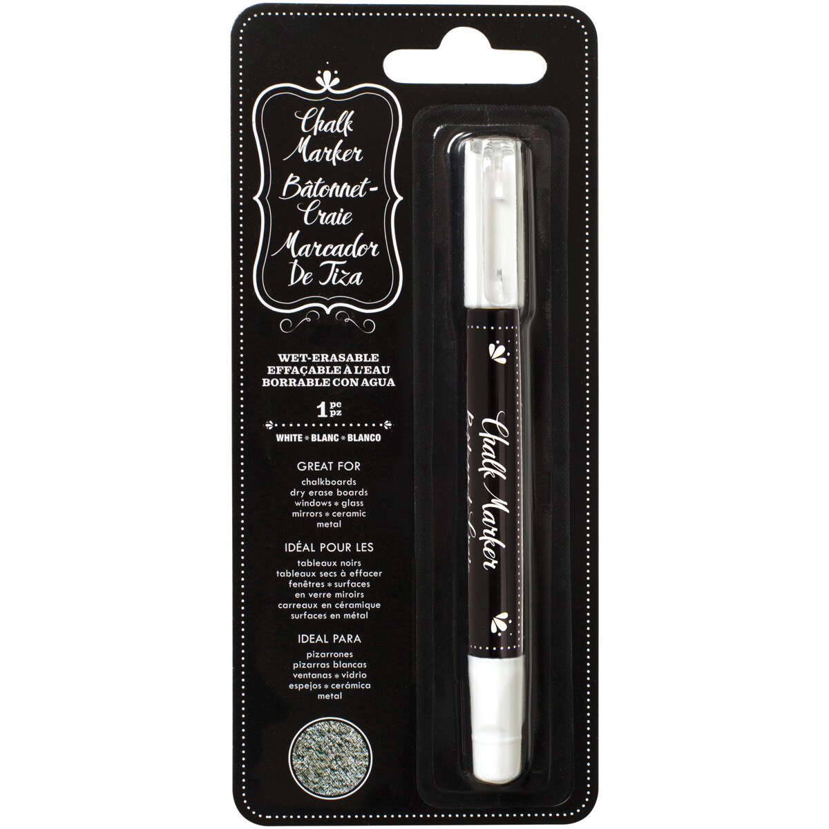American Crafts 369908  Erasable Chalk Marker-White