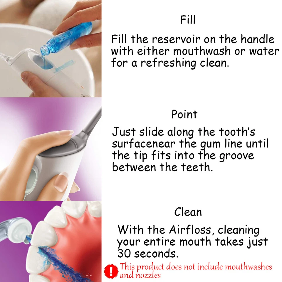 Mango de hilo dental para Philips Sonicare AirFloss PRO HX8332/11 HX8340 (SIN BOQUILLA) Foto 4 de 4