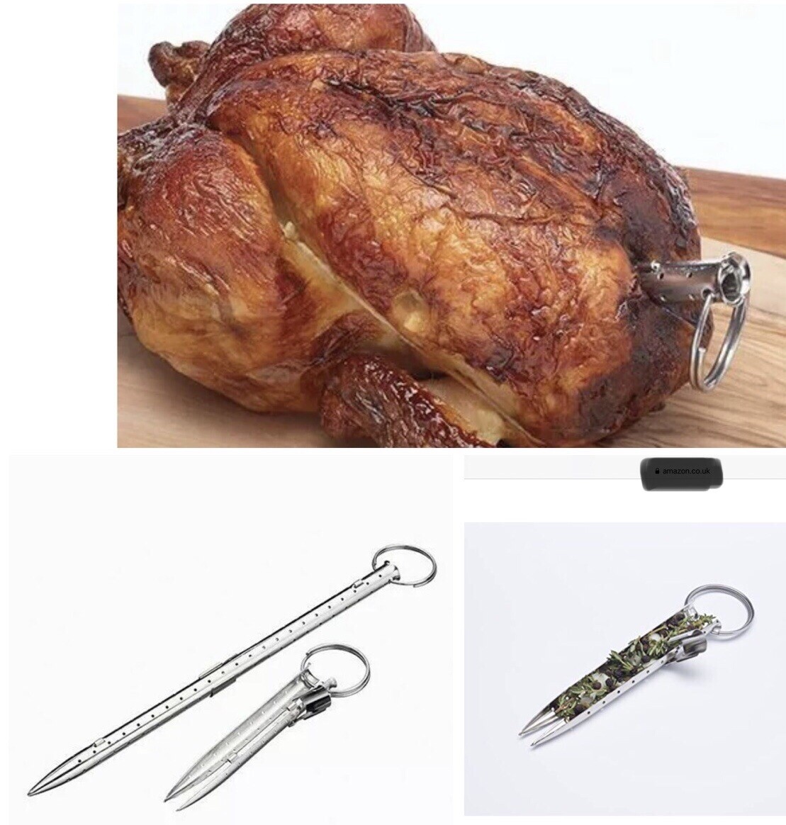 Turkey Meat Baster 2Stainless Steel Roast Meat Flavour Injector Infusers Bouquet