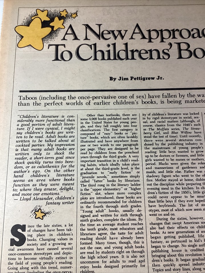 Atlanta GA Print Article 1981 AJC Childrens’ Books Authors Burch