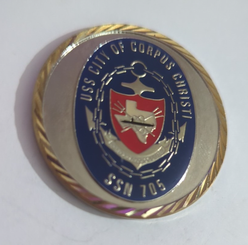 Moneda Desafío Marina USS Corpus Christi Sub/Submarino SSN-705 C16 - Imagen 4 de 5