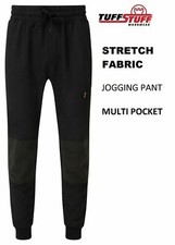 Mens Work Trousers Tuffstuff 718 Hyperflex Stretchy Slim Fit Joggers UKS-2XL