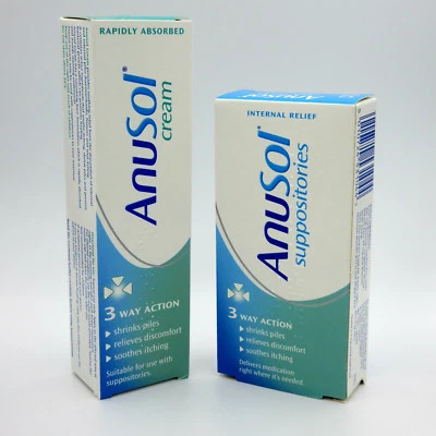 Anusol Suppositories Haemorrhoids Piles Treatment 3 Way Action