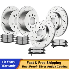 Front Rear Brake Rotors Disc Brakes Pads for 2006-2010 Chevy Impala Monte Carlo