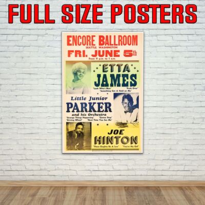 Etta James Little Jr. Parker 1964 Konzert Tour Foto/Poster bis 36 Zoll