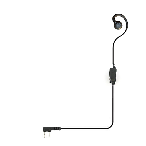 1-Wire Earloop Earpiece Audio Mic Kit for Kenwood Two-Pin Tw