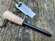 LARGE BUSHCRAFT FIRESTEEL Flint Striker Survival Swedish Army Fire Starter Steel