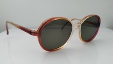 Vintage Lozza Ambra Brown Translucent Oval Sunglasses FRAMES ONLY Italy