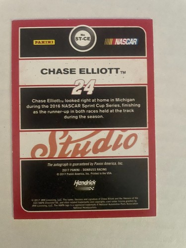 2017 Donruss Chase Elliott Studio Signatures Holo Gold #4 SP #25/25 Hot!!! - Picture 2 of 2