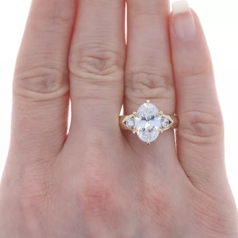 Cubic zirconia rings with sales 14k gold setting