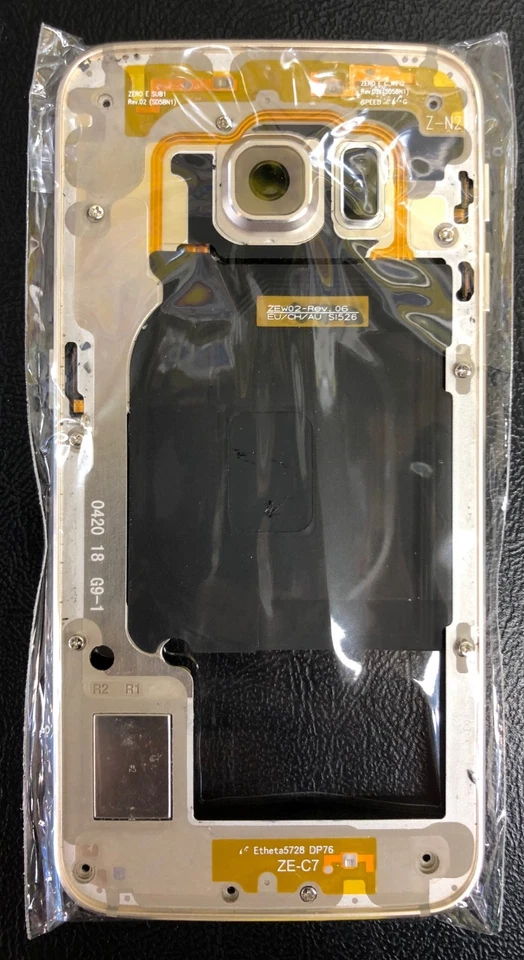 Bisel de marco medio de metal de repuesto para lente de cámara Samsung Galaxy S6 EDGE ¡y más! Foto 2 de 4