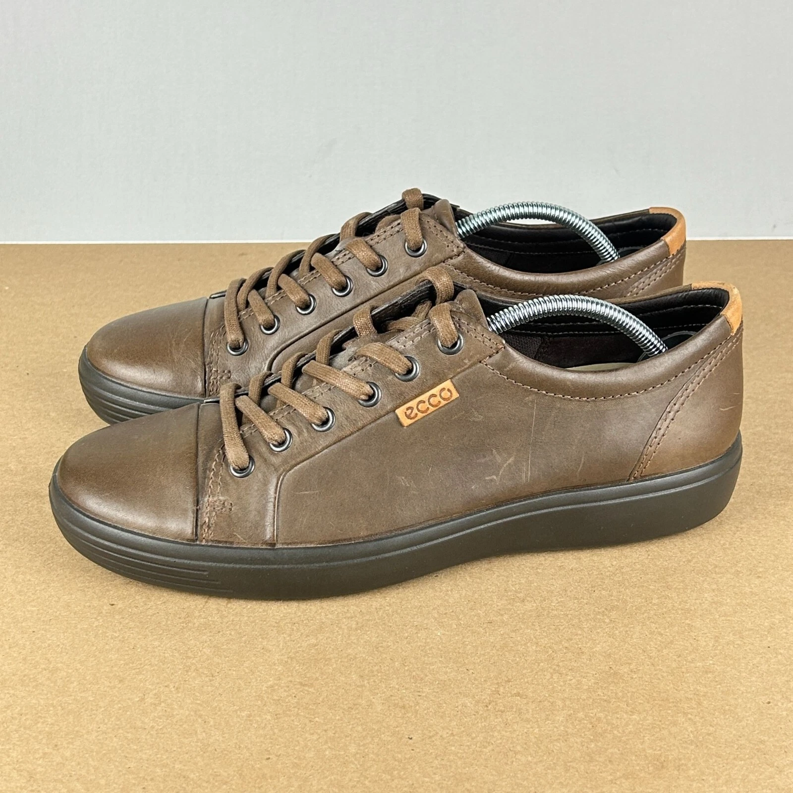 Sneakers Oxford Ecco Soft 7 pelle casual stringate uomo 7 marrone basse