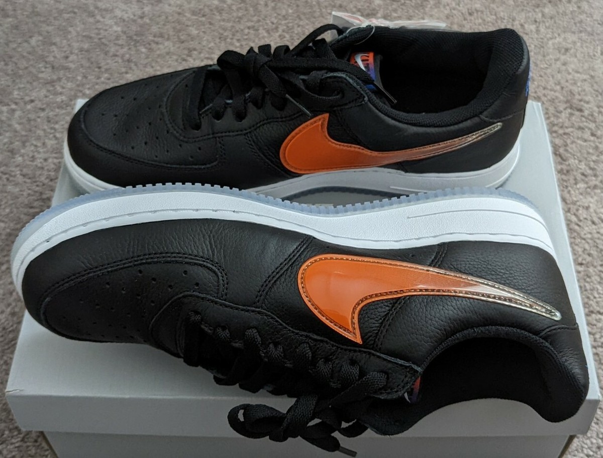 Kith Nike Air Force 1 Low Black NY New York Knicks CZ7928-001 Size