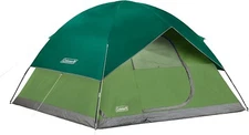 Coleman Sundome 6 Person Camping Tent 10 ft x 10 ft, Easy Setup, Spruce Green