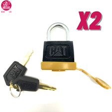 Caterpillar CAT 5P8500 5P8501 246-2641 Padlock & 2 Keys - 2 Fuel Cap Cover Lock