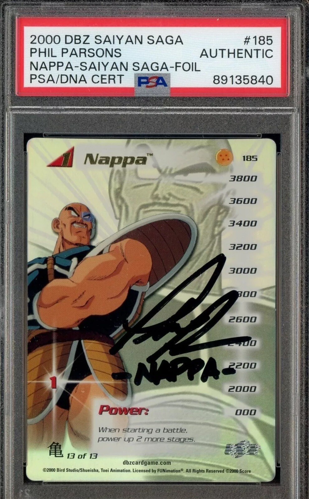 PSA 8 ドラゴンボールZ アマダPPカード No.1076 謎の2人組 厚紙タイプ
