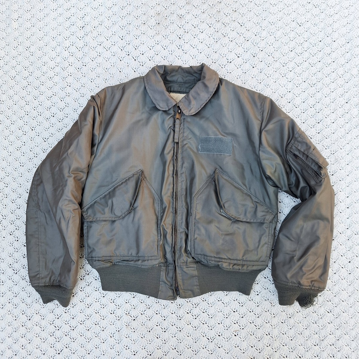 Vtg Military Flyers Cold Weather Jacket 1973 Full Zip Air Force