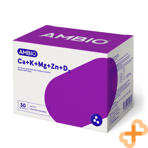 AMBIO Kalium Magnesium Calcium Zink Vitamin D3 Löslich Pulver 30 Beutel - Bild 1 von 12