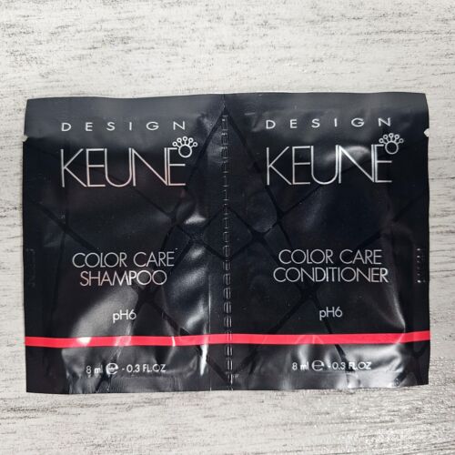 KEUNE DESIGN Color Care Shampoo & Conditioner Duo Sample Packets .3 oz-LOT OF 6 - Picture 2 of 3