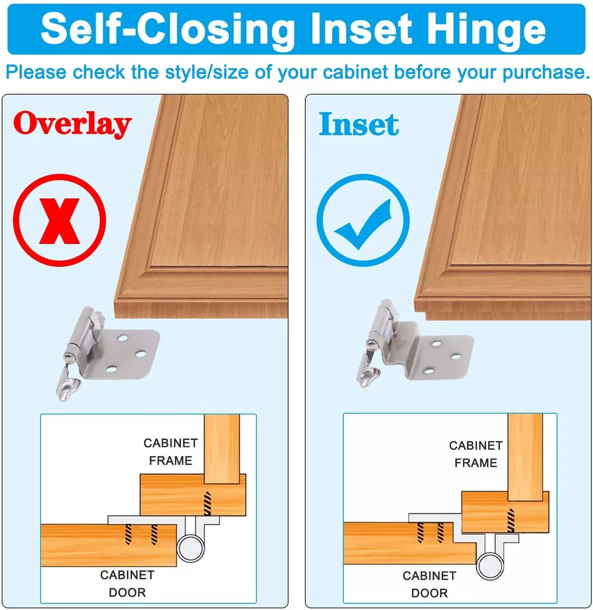 3 8 Inset Cabinet Hinge Self Closing