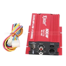 Mini Hi-Fi Subwoofer Stereo Audio Amplifier Amp Car Motorcycle Boat 2 Channels