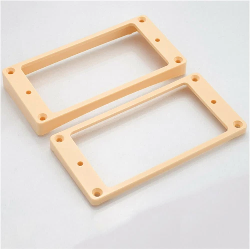 2 Cream Humbucker Pickup Rings Curved Bottom Bridge Neck Frame for Epiphone LP