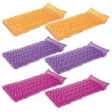 Intex - Tote-N-Float Wave Inflatable Air Mat, (90 inches X 34 inches), (Colors M