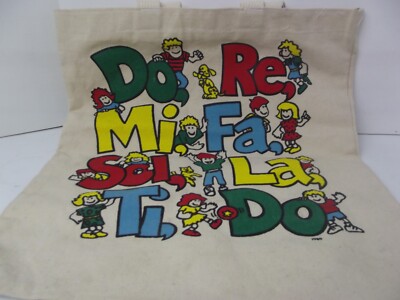  1989 80s Tote Bag Major Scale Do Re Mi Fa Sol La Ti Do Music Teacher Instructor