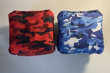 Camo Cornhole pro bags stick and slide filled with Resin