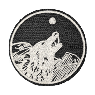 Mountain Wolf Aufnäher Bügeleisen Aufnähen Bestickt Abzeichen Stickerei Handwerk Camping Geschenk