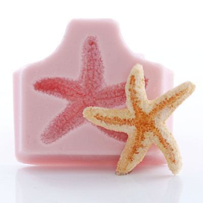 Silicone Starfish Mold Polymer Clay Resin Soap Embed Food Safe Fondant Mold (886