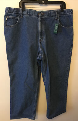 L.L.Bean Men's Jeans Size 40x30 Natural Fit Blue 100% Cotton Denim 5 pockets