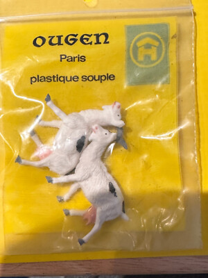 Elastolin Hausser Ougen 2 X Goat Approx. 1 13/16in/1 5/8in New Boxed D08T