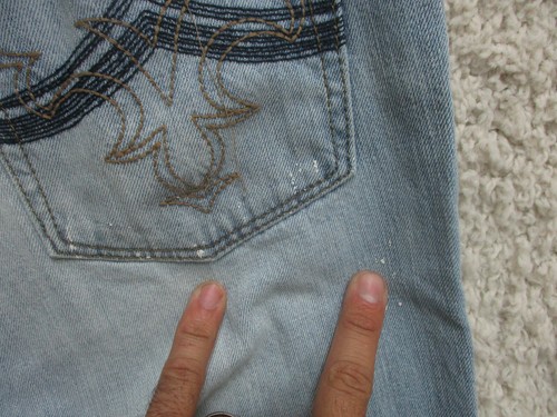 Plugg Jeans 36x32 Mens Blue Denim Mid Rise Loose Straight Leg Light Wash Casual - Picture 8 of 14