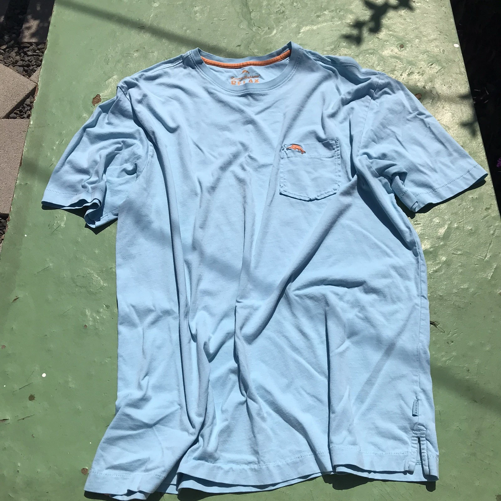 Tommy Bahama Relax Tee T-Shirt Mens XL Blue Pima Cotton Coastal Beach Vacation
