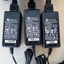 3 Polycom PSC18U-480 VOIP IP Phone AC Adapter 48V 0.38A w/Power Cord